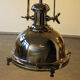 Nickel pendant light, industrial style