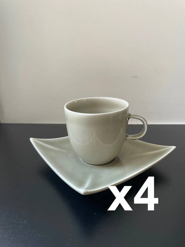 4 Vintage Kyoto Coffee Cups - Maison Montgolfier