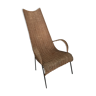 Rattan and metal chair