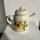 Vintage sunflower teapot Sarreguemines model Farandole H:20cm