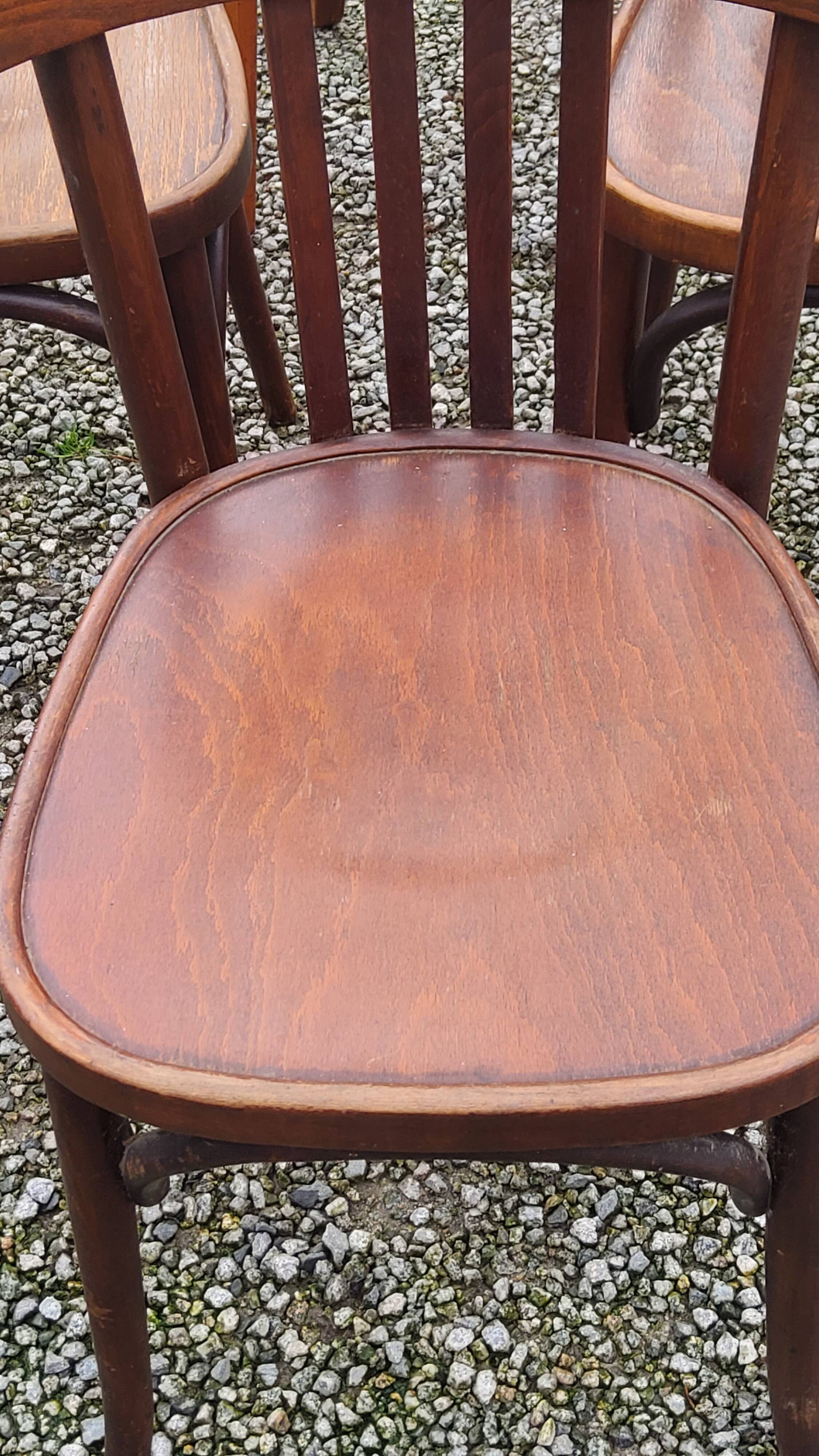 Set of 6 old bistro chairs Baumann and others