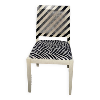 Zebra pattern chair