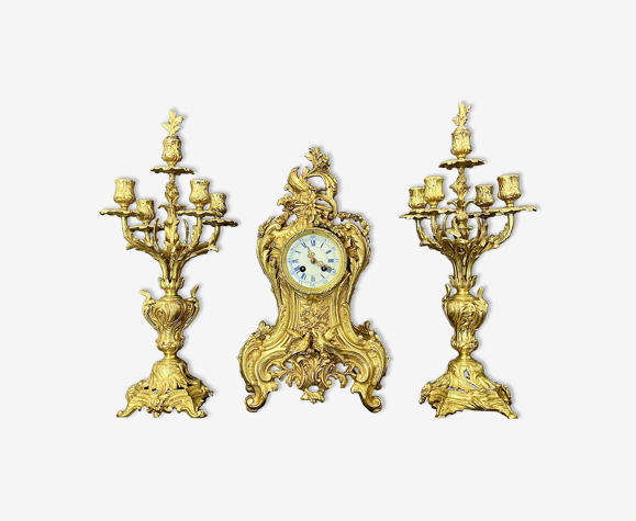 Garniture en bronze XIXè japy frère