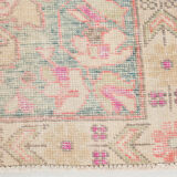 4x7 Pale Red & Cream Vintage Rug, 132x215Cm