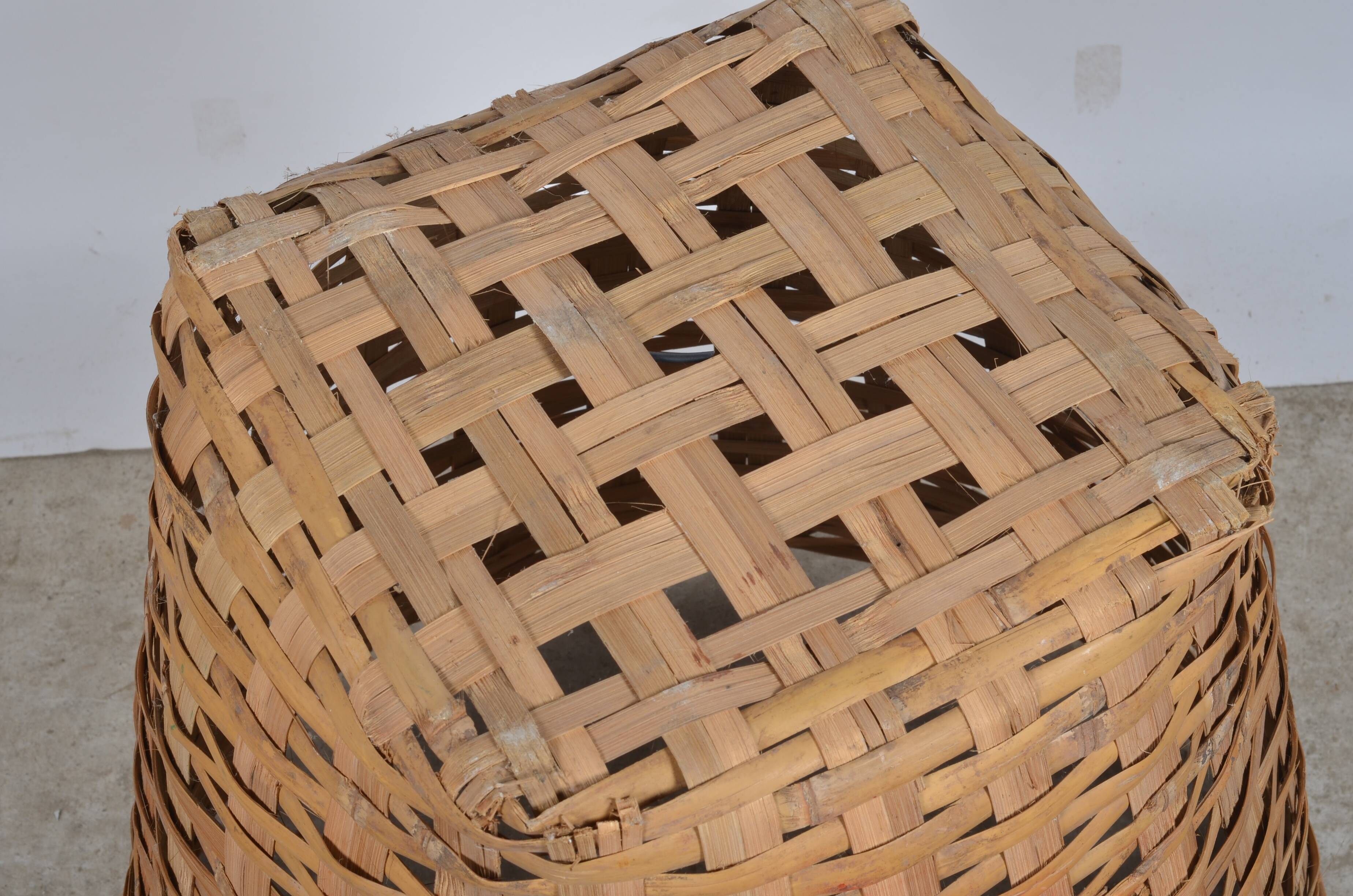 Woven bamboo basket