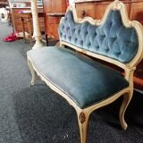 Louis XV style bench in painted wood