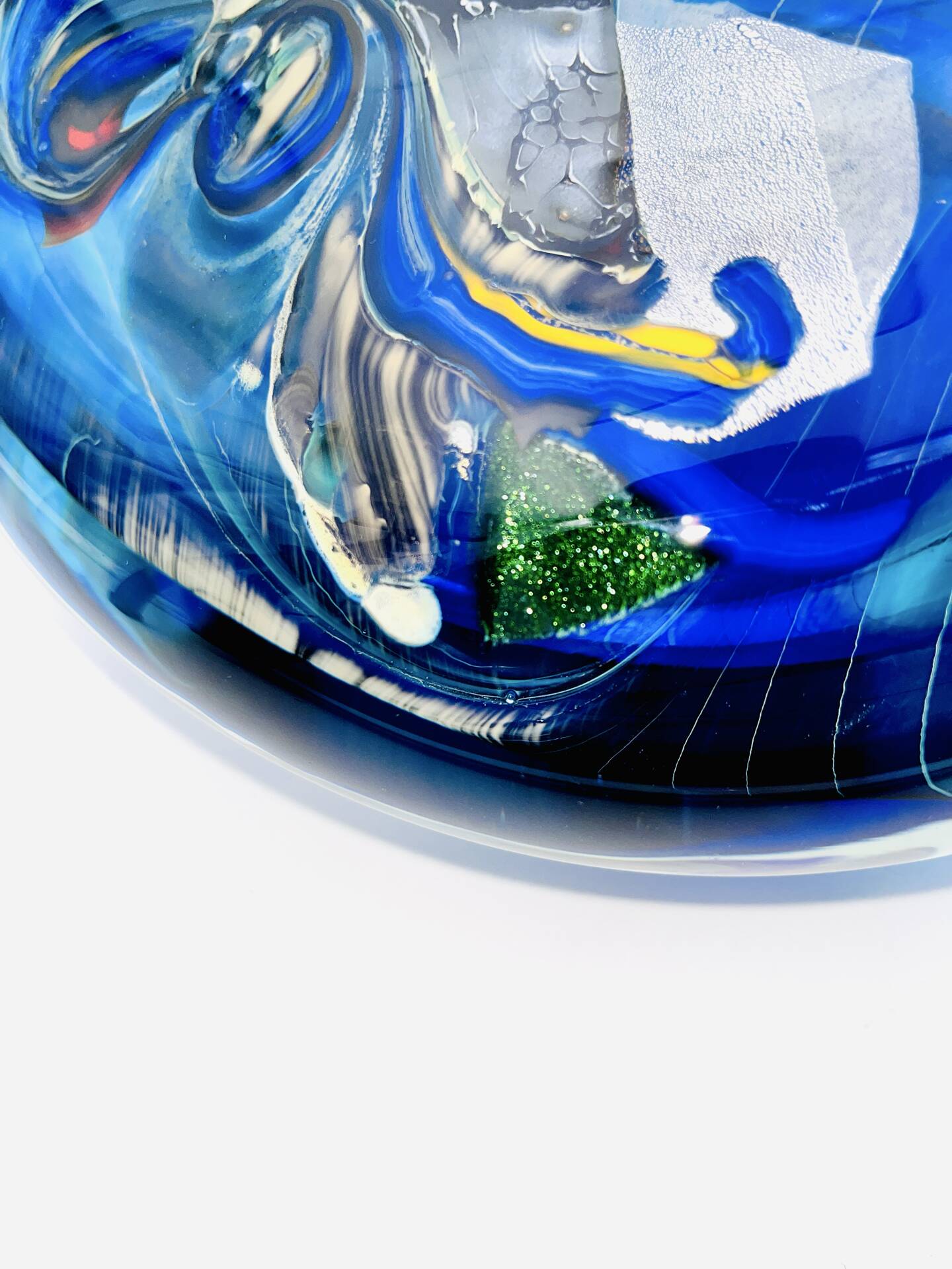 Vase Robert Pierini 2002 Studio Glass 6.3kg Inclusion Polychrome Signed