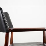 Danish Rosewood and Leather Office Chair by Erik Worts 1960.
