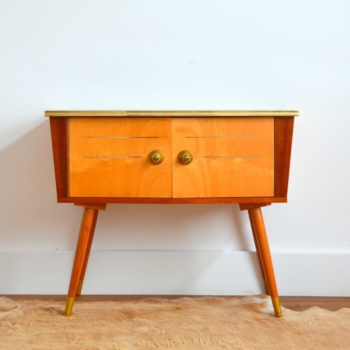 Console / bedside feet compass vintage 1950s