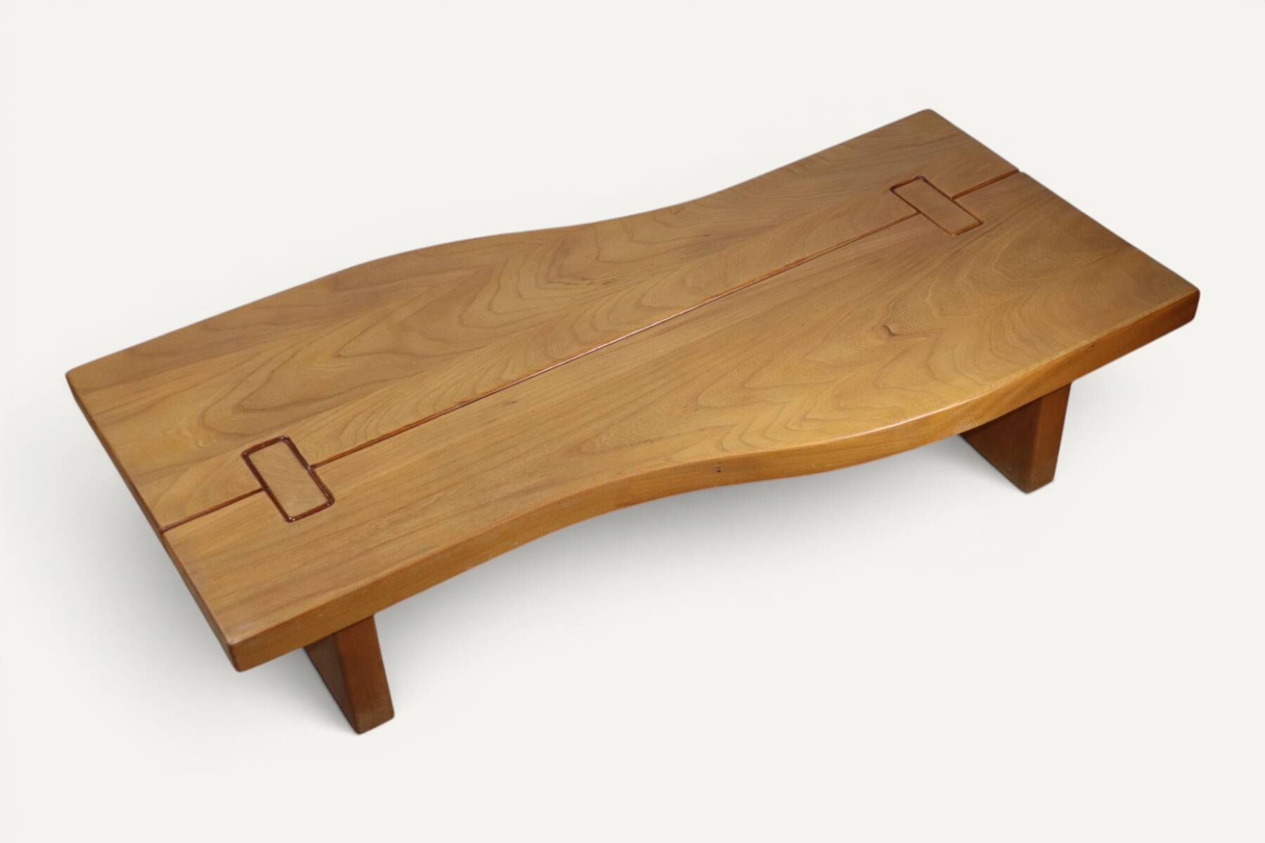 Regain coffee table in solid elm - 1970s
