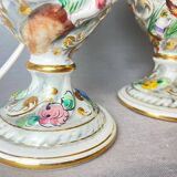 Paire de lampes de table en porcelaine portugaise limitée et numérotée par Alconaca