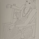 Henri Matisse: Attentive Woman, signed lithograph