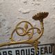 Set of two large antique brass candle wall sconces.