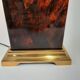 Lampe effet briar et laiton lucite années 1980