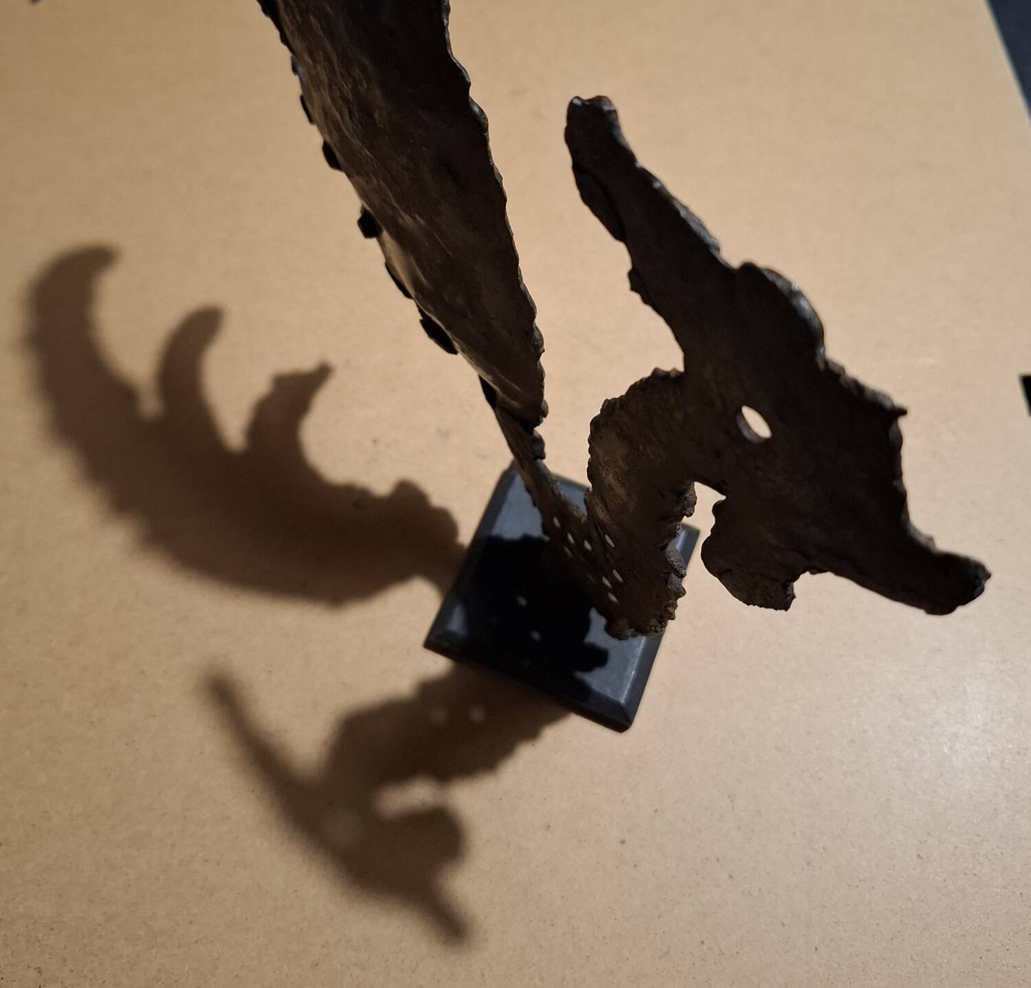 Handcrafted wrought iron sculpture