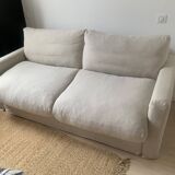 3-seater convertible linen sofa