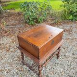 Wedding Chest and its Twisted Base in Oak 17th Century