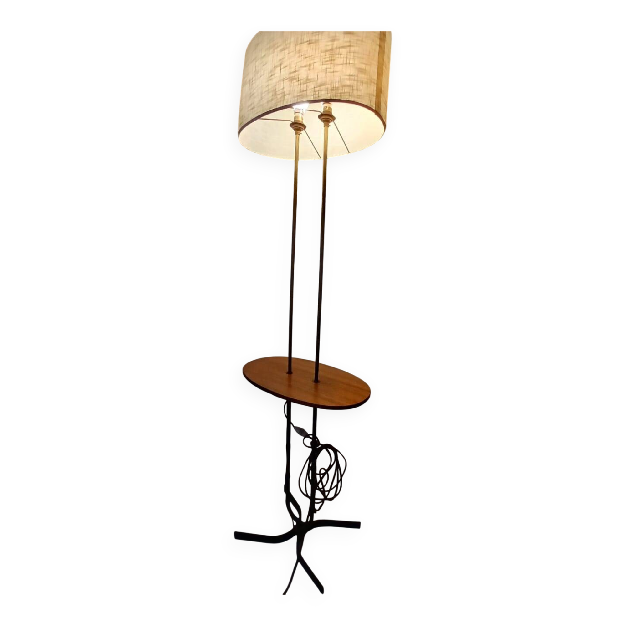Modernist double-column floor lamp – 1950s/60s