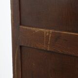 Antique oak notary cabinet with two roller doors and a working lock