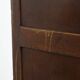 Antique oak notary cabinet with two roller doors and a working lock