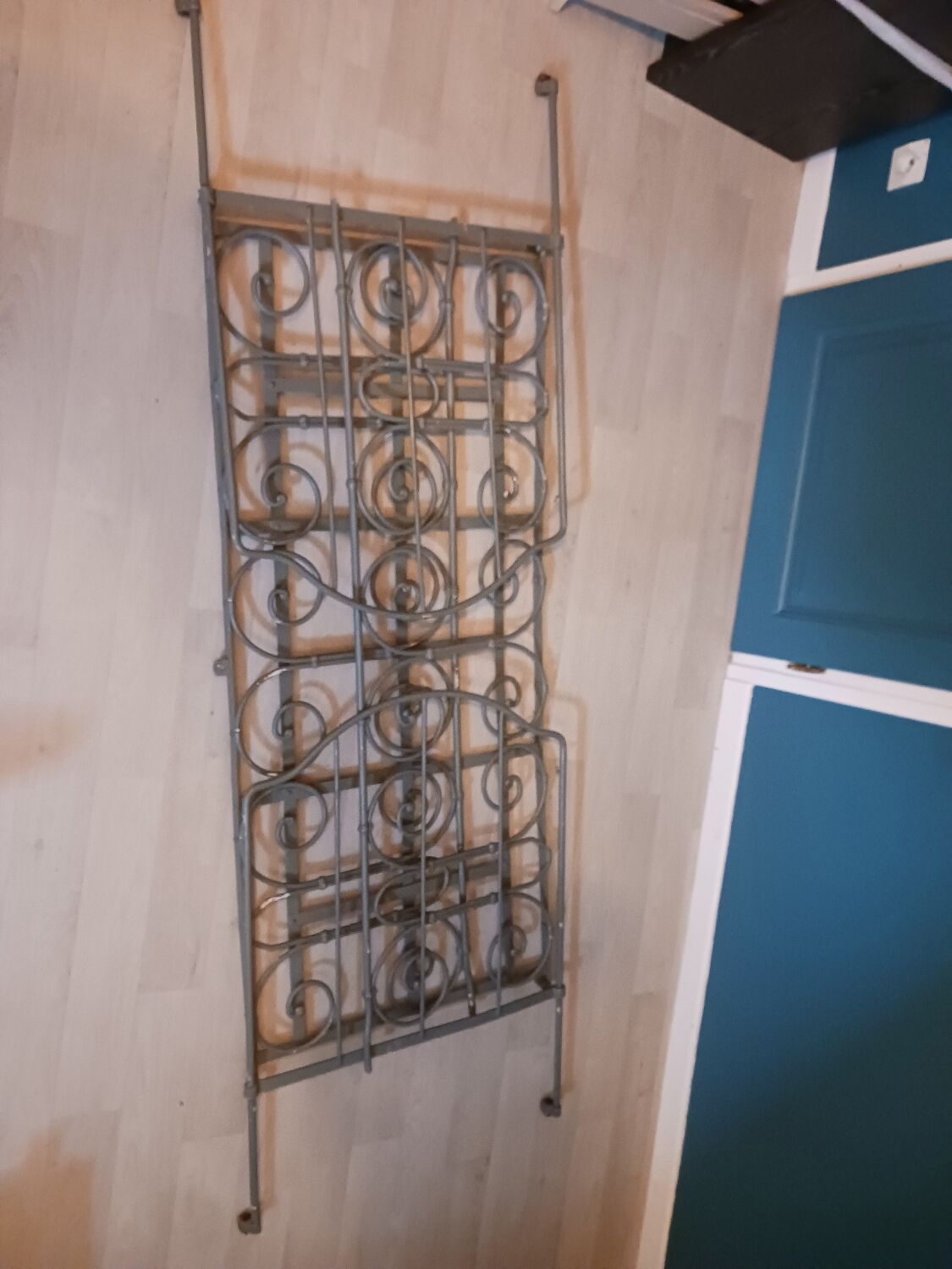 Wrought iron children's bed from the late 19th century.