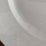 Set of large round white earthenware dishes from Creil and Montereau, 19th century