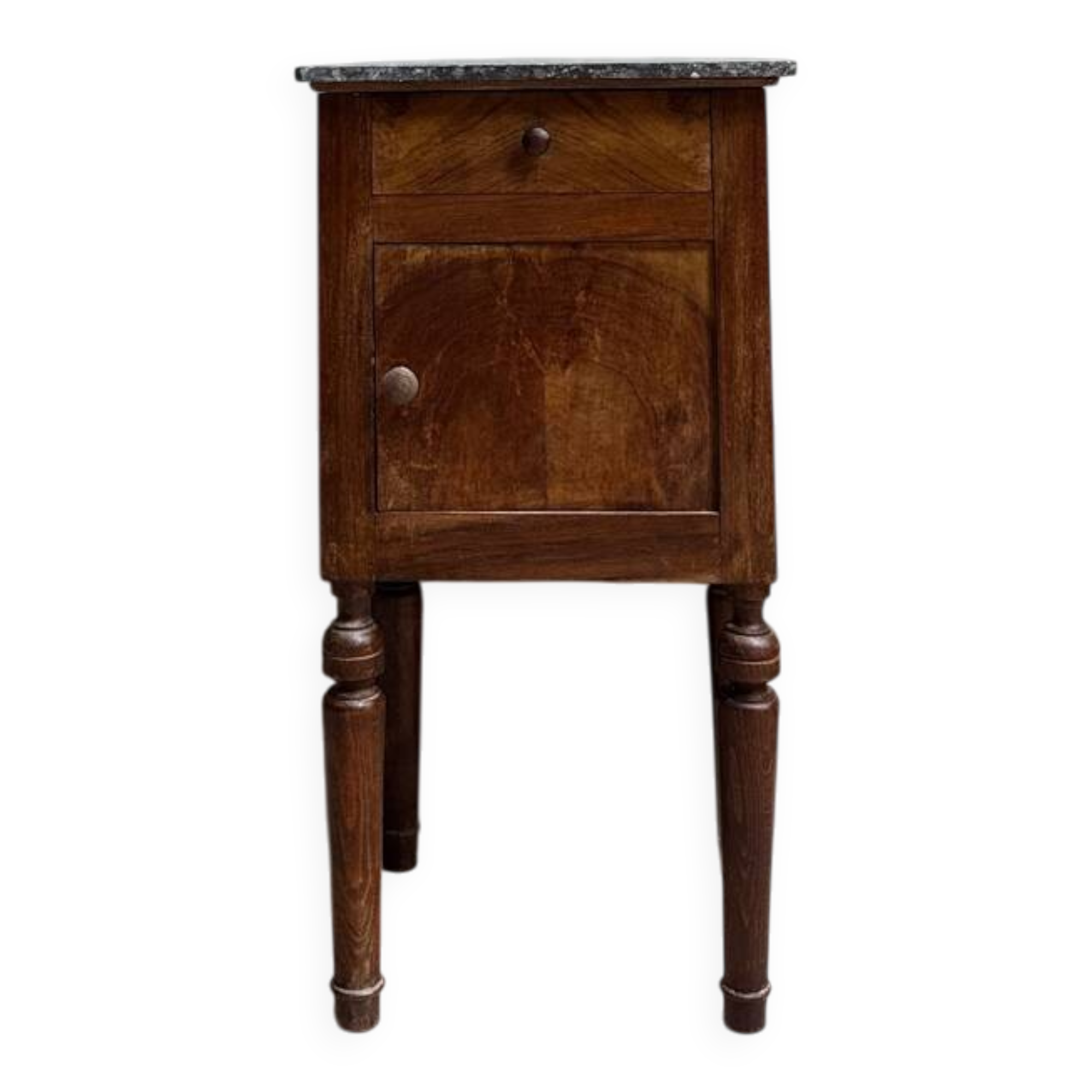 Nightstand in walnut, Napoleon III style.