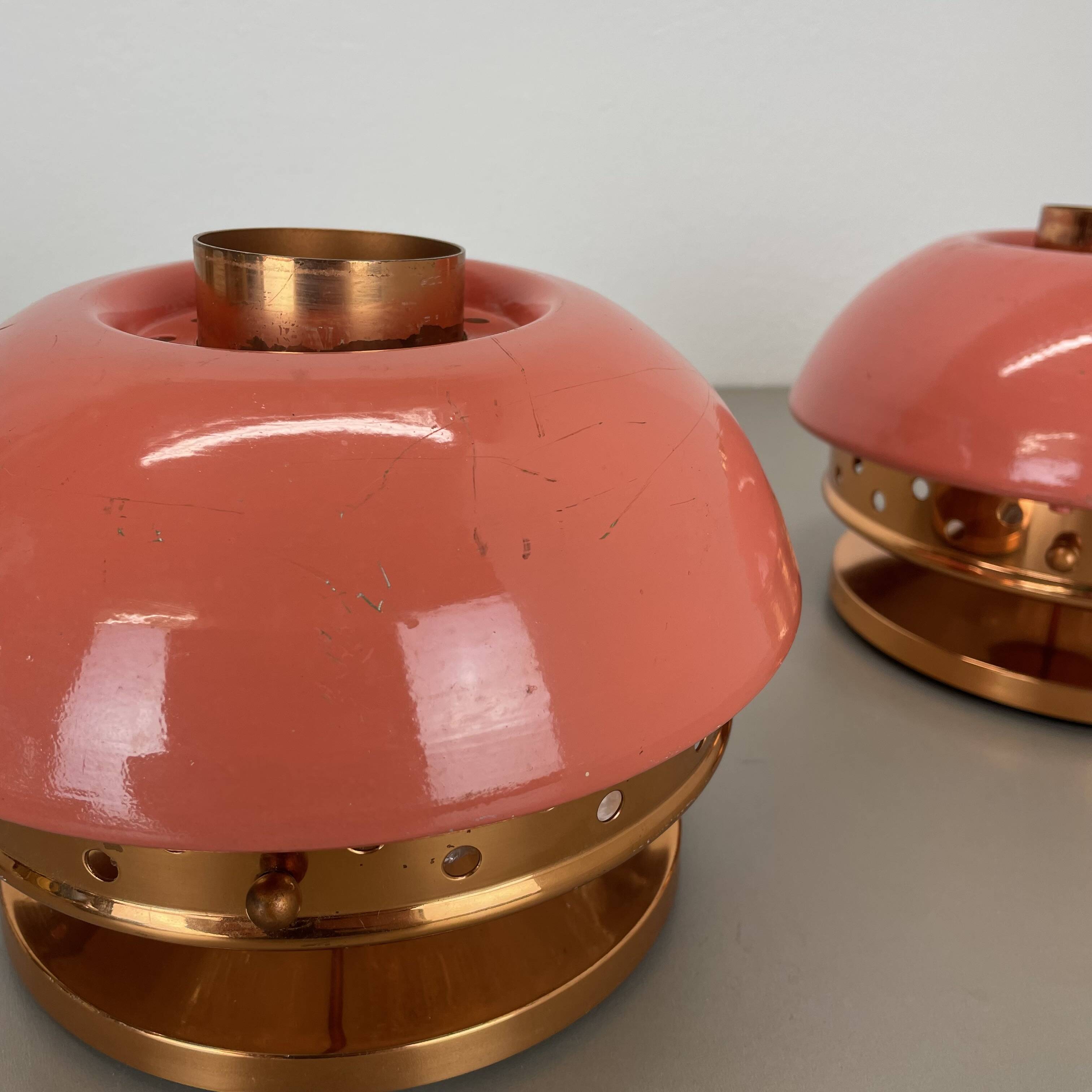 set of 2 unique PINK spot STILNOVO Style Ceiling Light Flushmount, Italy