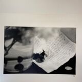 Silver photo, love letter signed on the back, dated 95