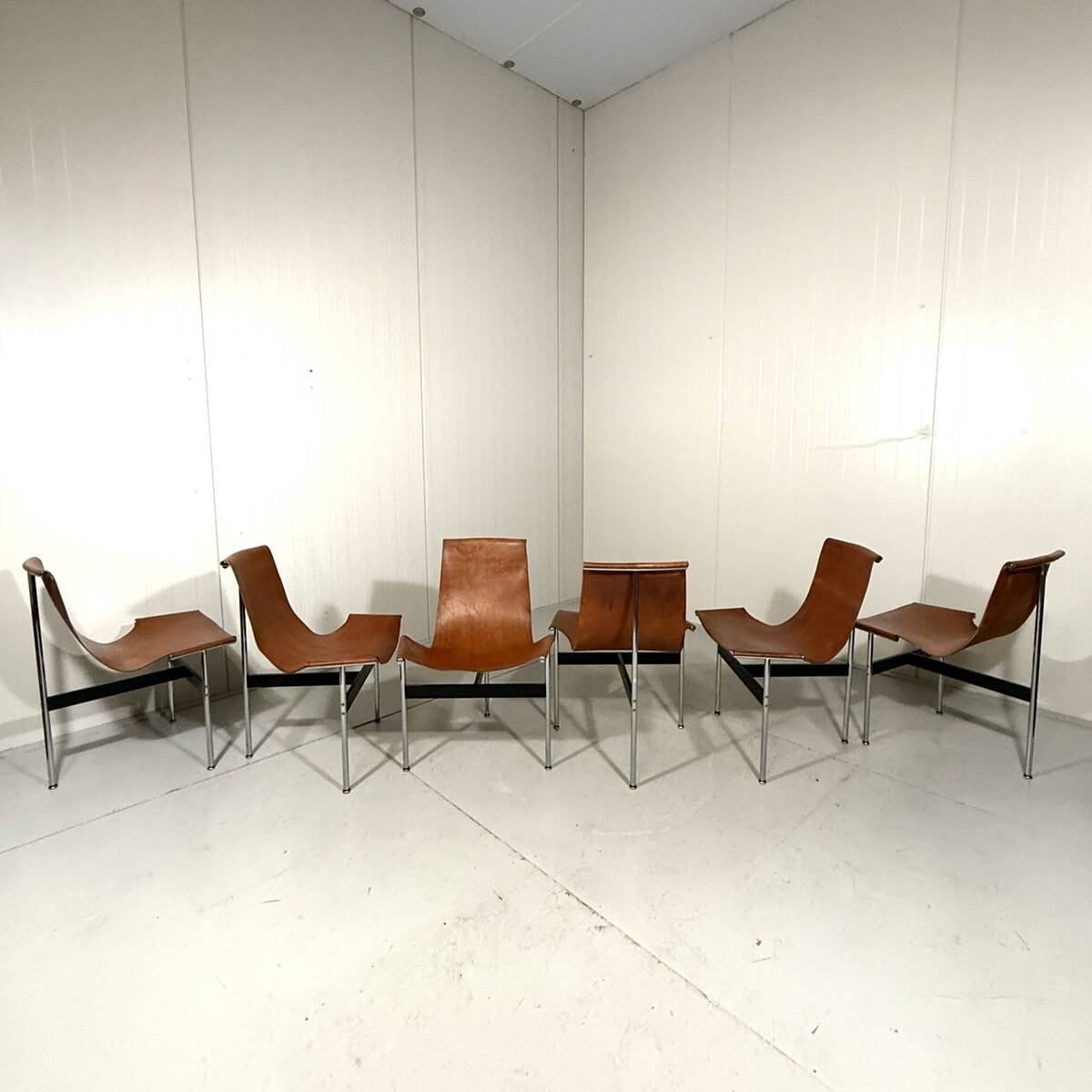 ICF De Padova T-chairs by Katavolos, Kelley and Littell, Italy 1950’s