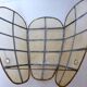 Vintage mother-of-pearl and brass wall lamp 210897