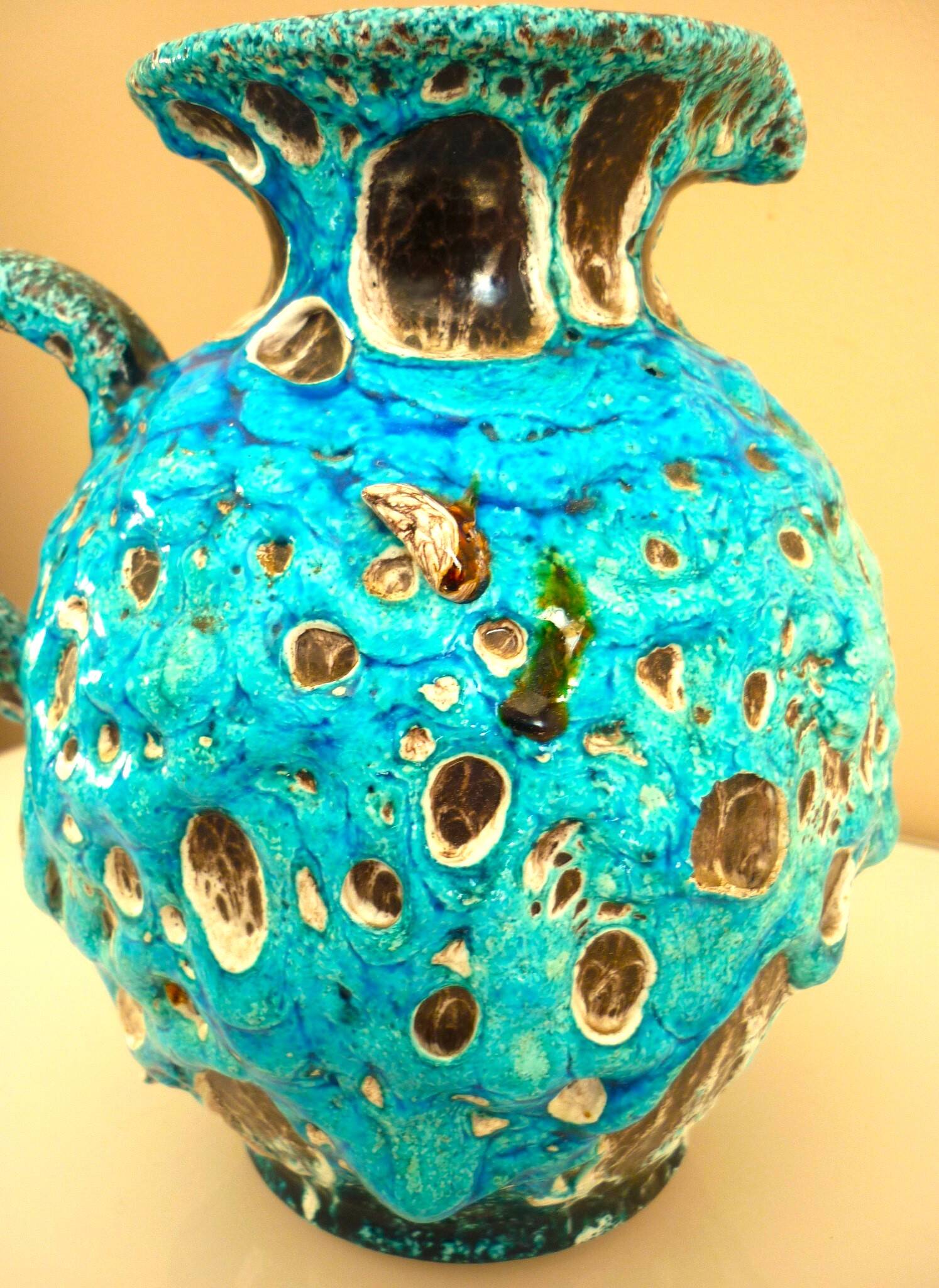 Pitcher vase, glazed ceramic, "fat lava", Charles Cart, 1960s