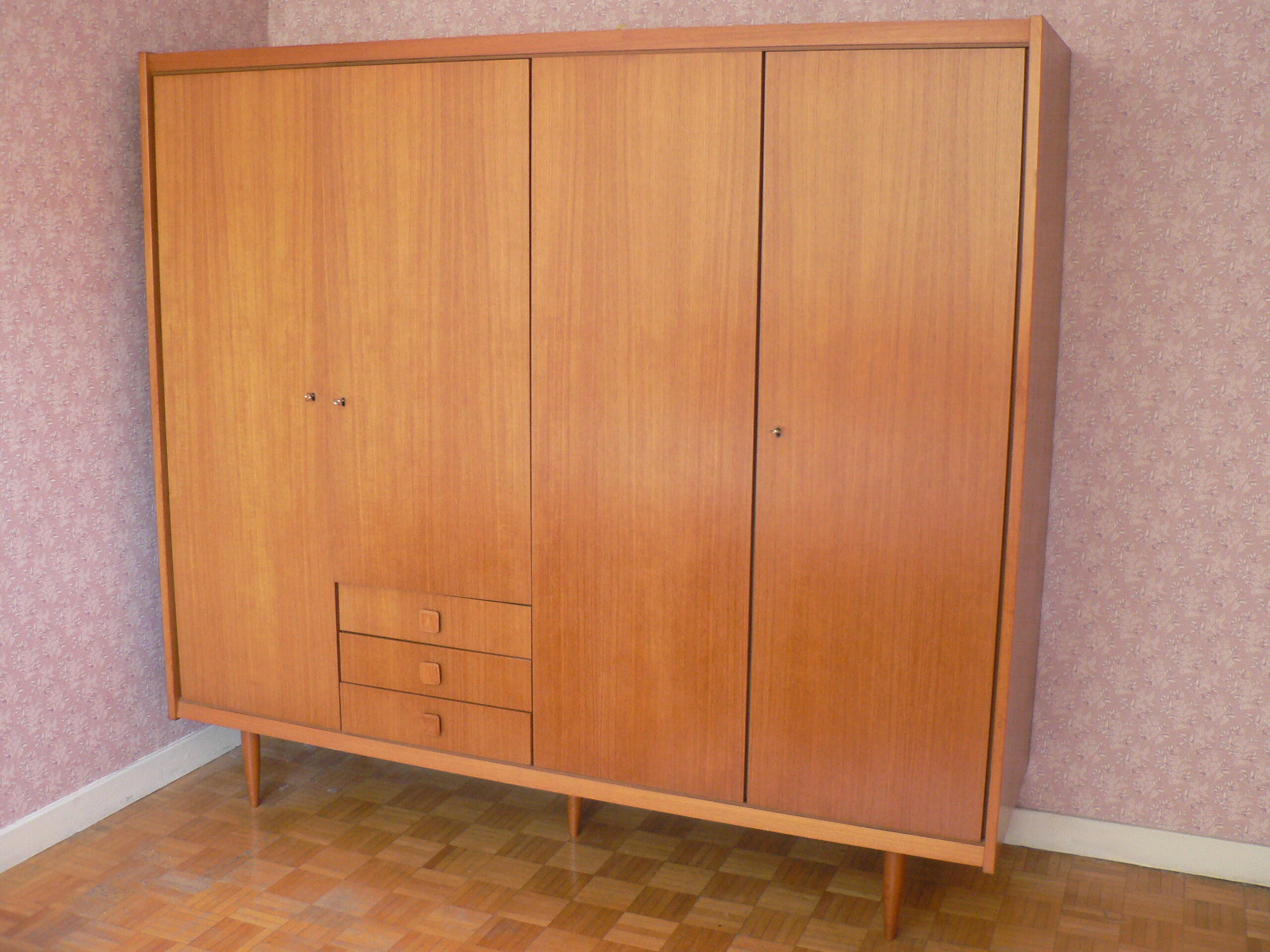 Vintage teak wardrobe