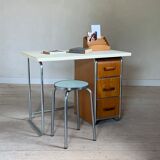 Bureau métal et bois vintage