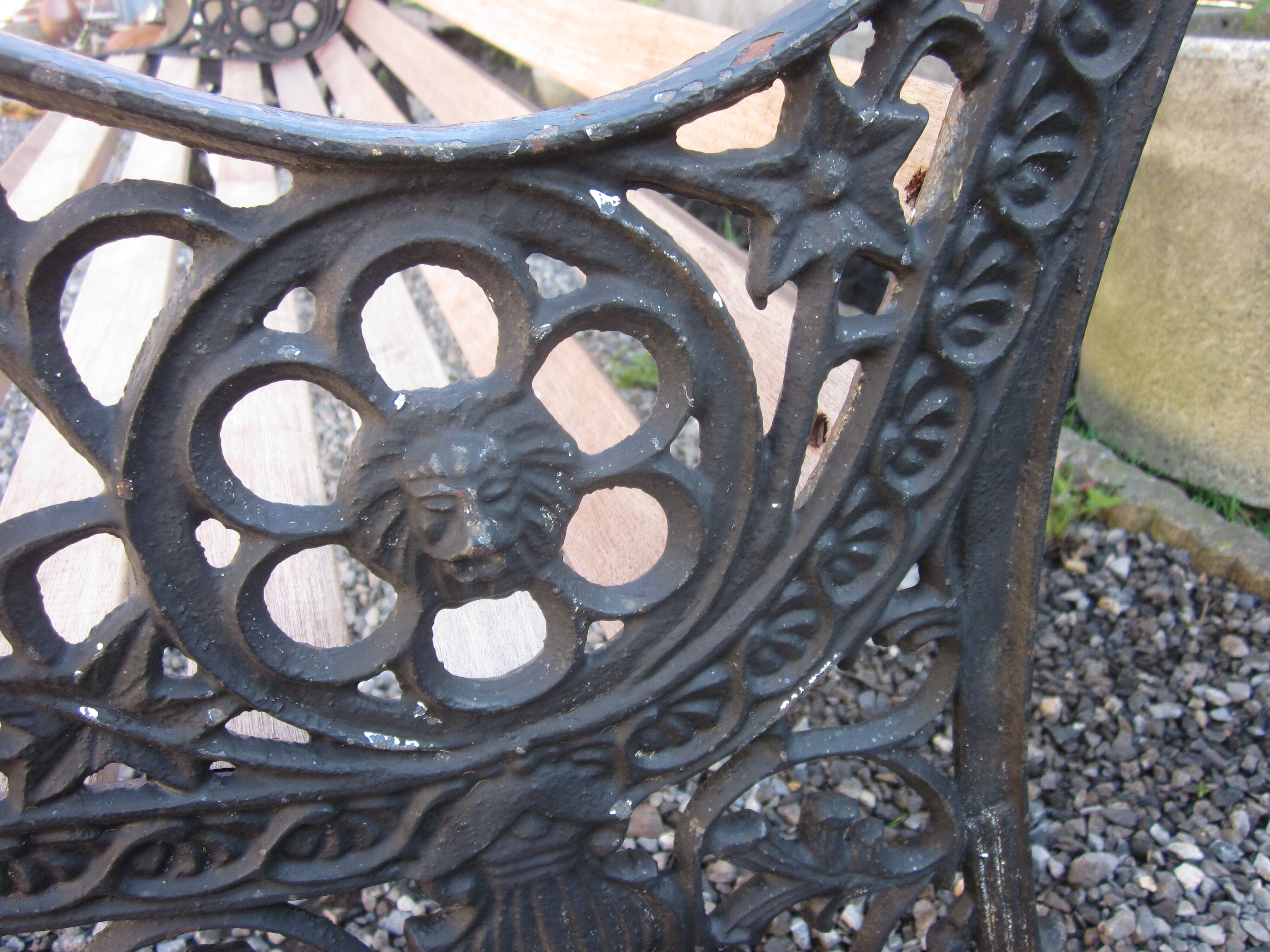 Cast-iron garden bench