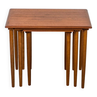 Danish teak nesting tables, 1960s, set of 3