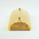 Pair of Mid-Century Scandinavian Glass & Brass Wall Lights by Fagerlund