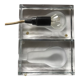 Pair of glass block lamps