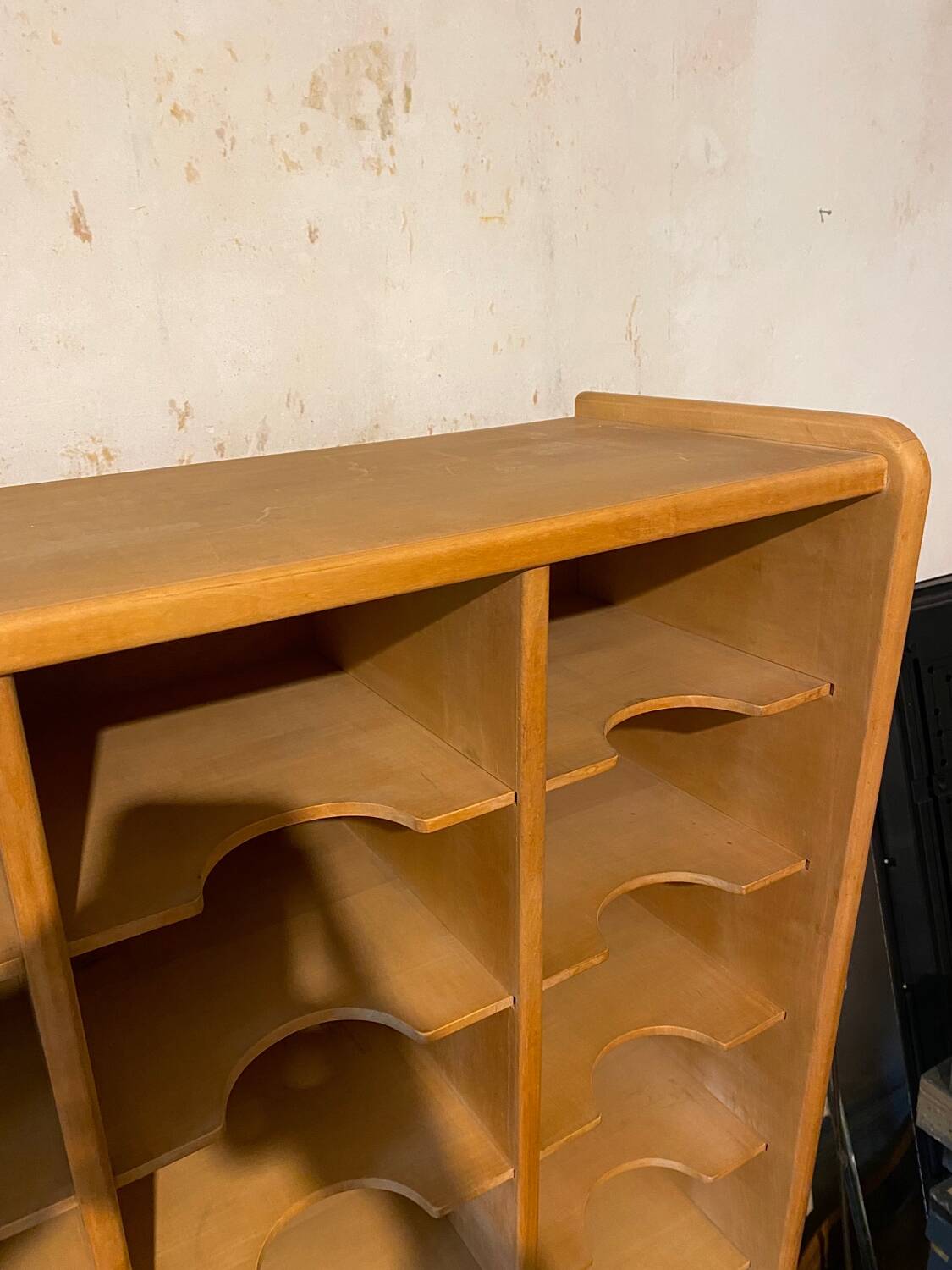 Vintage Scandinavian 48-compartment locker cabinet