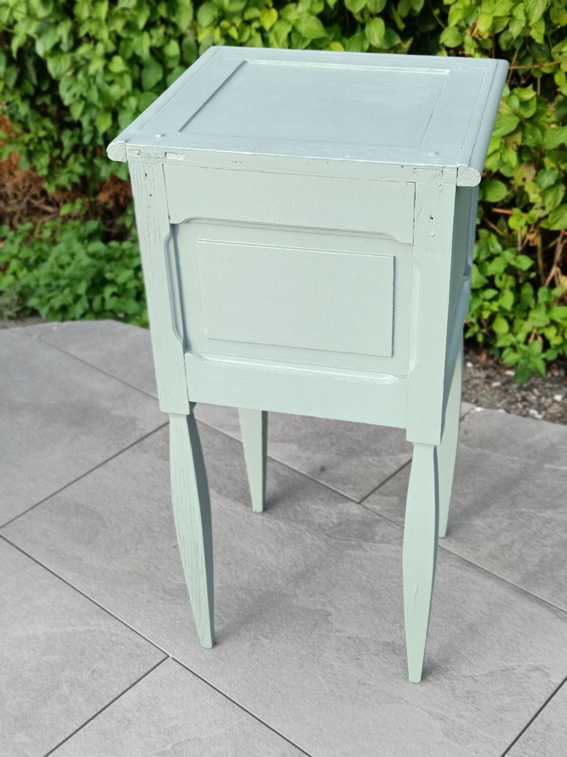 Repurposed bedside table