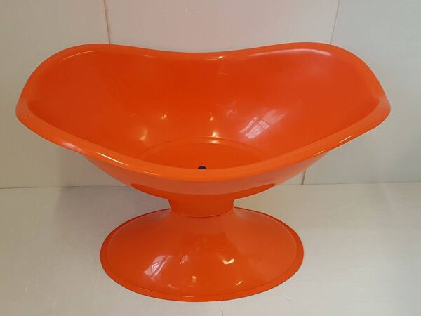 Berceau landau en plastique moule orange 1970 vintage space age 70s 70's po