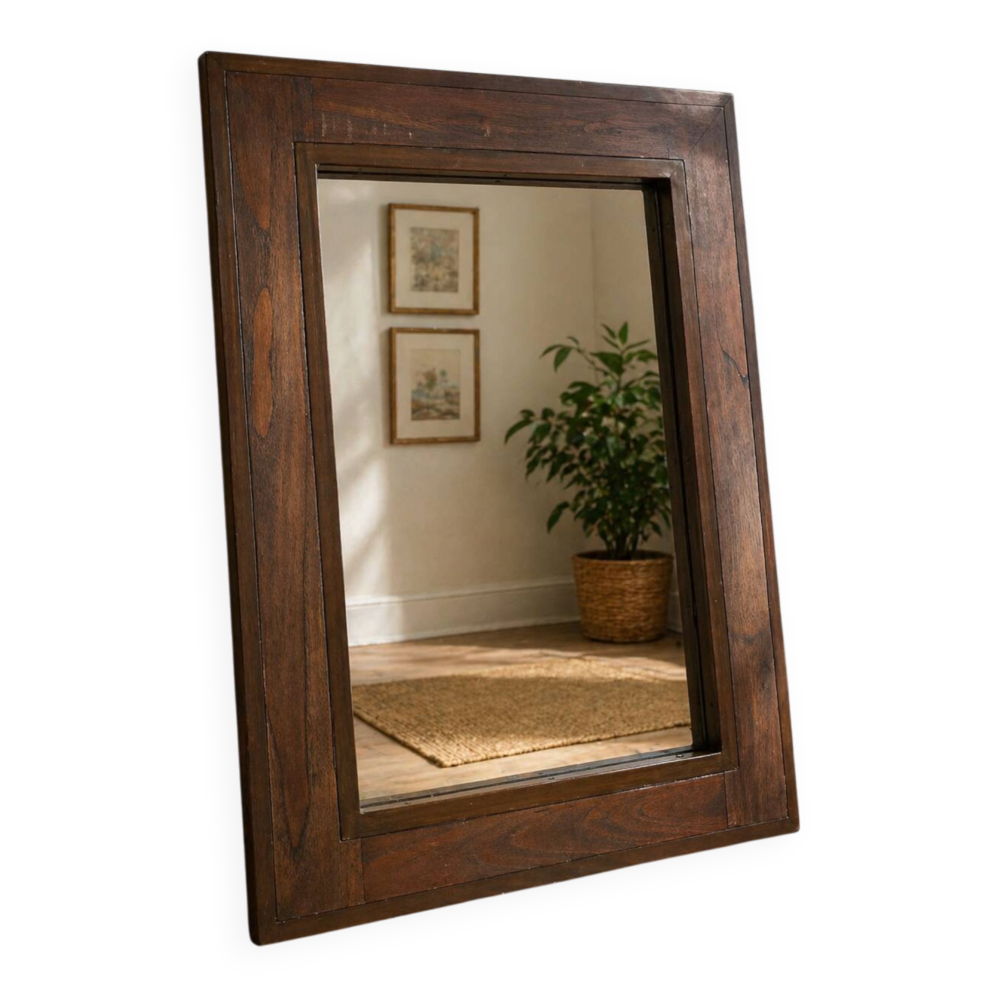 Solid wood mirror