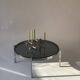Table basse, chrome et verre fumé, 1970