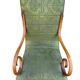 Set de 2 rocking-chairs style thonet en skaï vert
