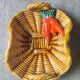 "Carrot Basket" slipware dish, Vallauris