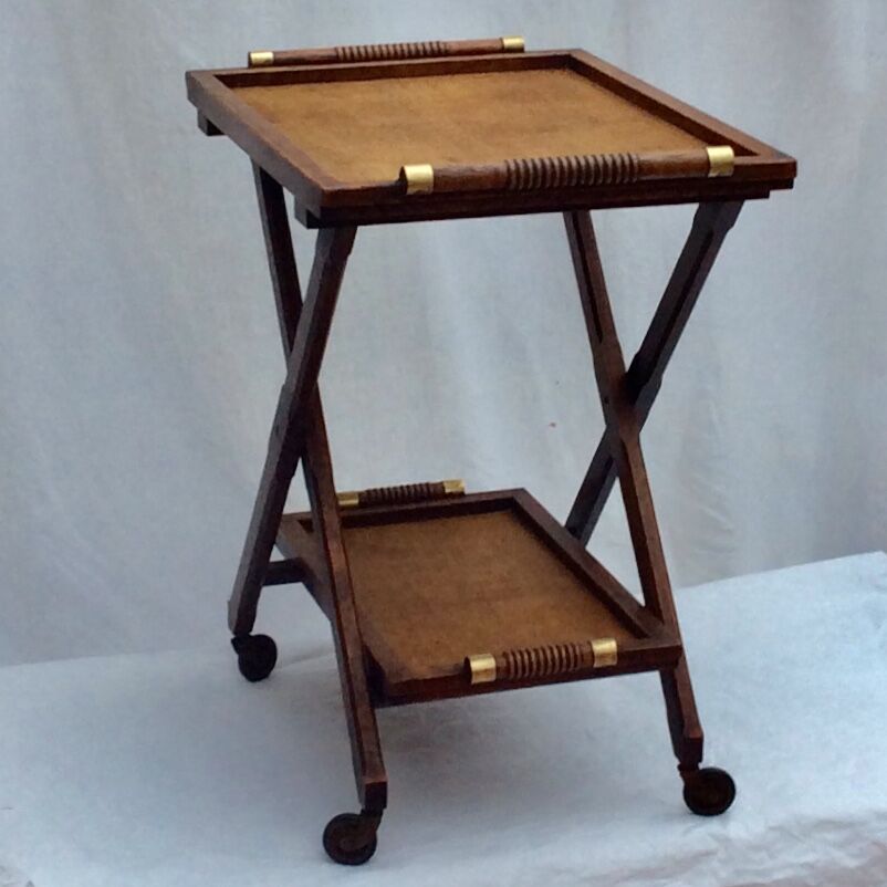Dessert table from the 1930s fold in oak stamped dimension: height -66cm- width -54cm-