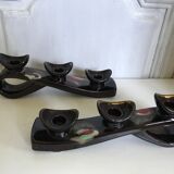Pair of ceramic candlesticks