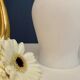 Baladeuse tulipe vintage en opaline blanche