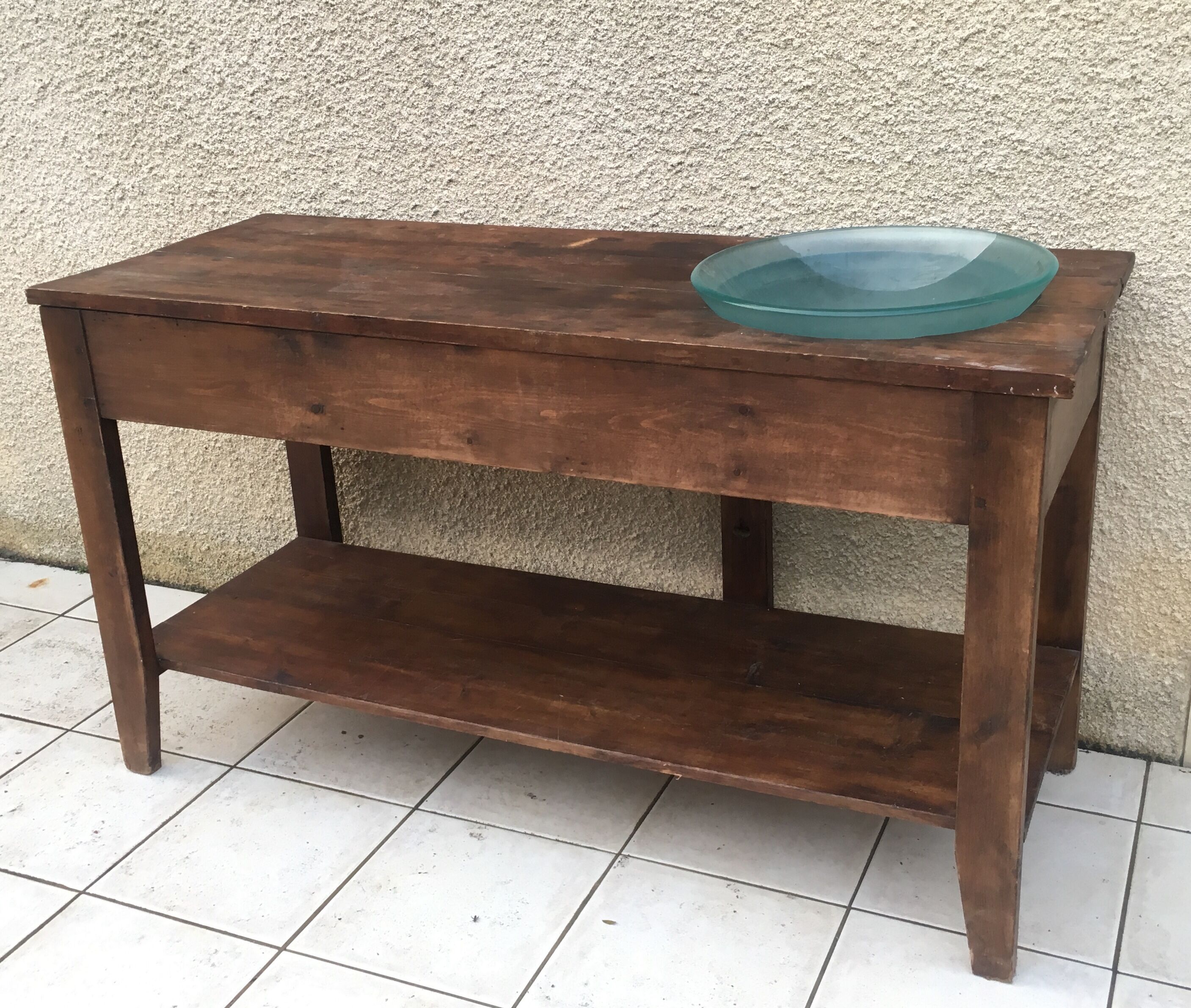 Old solid wood counter