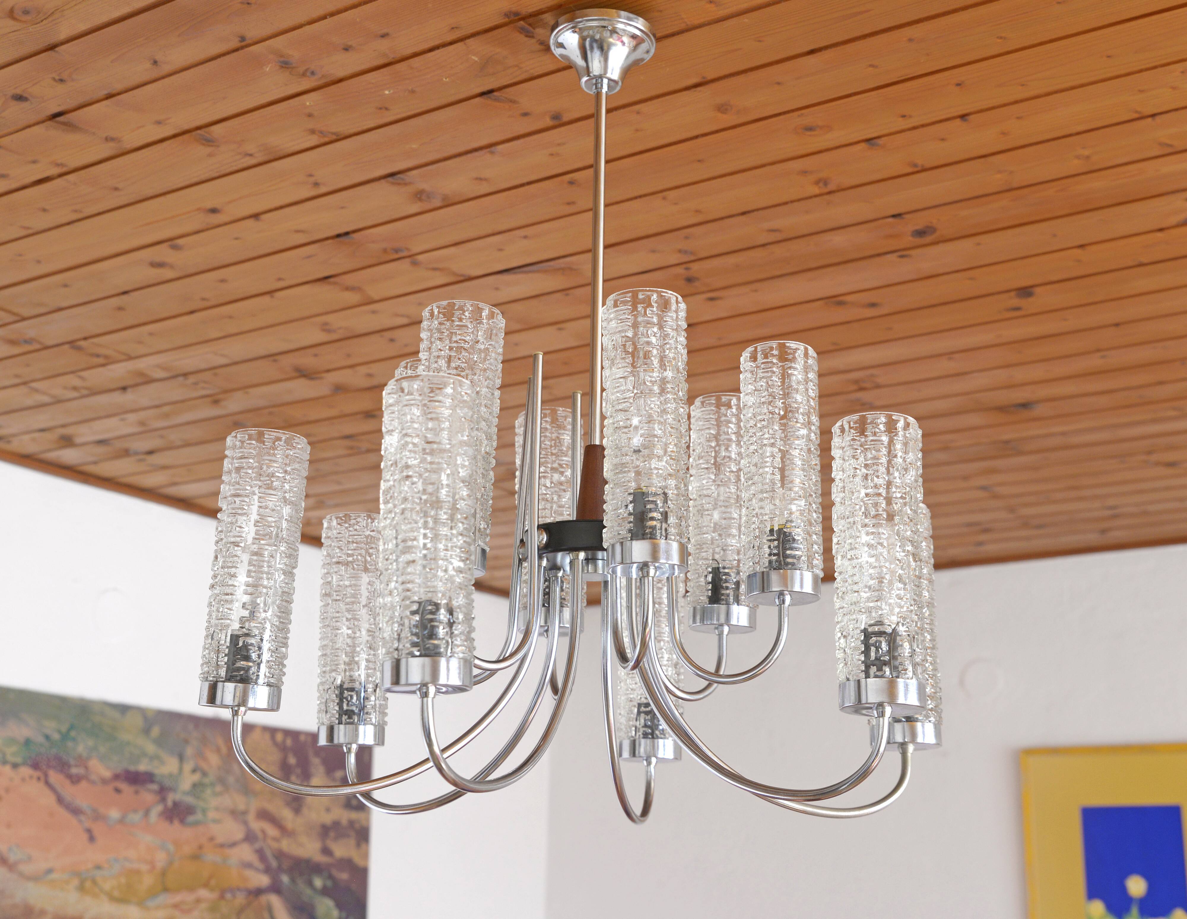 Hanging Lamp Vintage Pendant Light Large Light Fixture Glass Chandelier